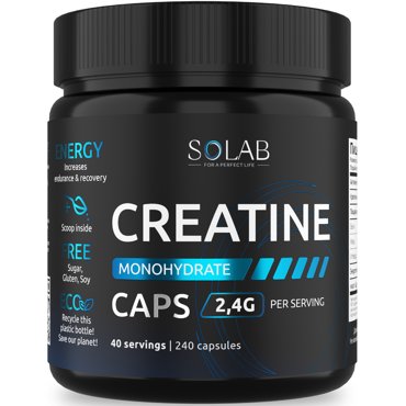 Креатин SOLAB моногидрат в капсулах Creatine Monohydrate 240 капсул 852₽