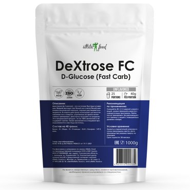 Быстрые углеводы Atletic Food Декстроза DeXtrose FC Fast Carb - 1000 грамм 524₽