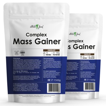 Гейнер Atletic Food Complex Mass Gainer - 3000 г 3 кг шоколад 1993₽