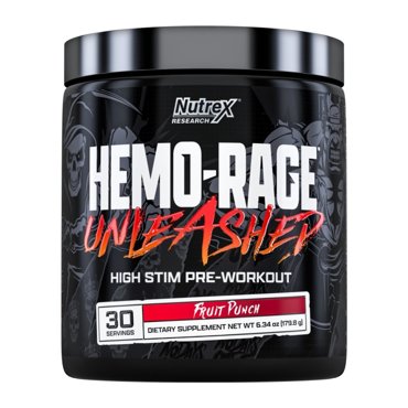 Предтренировочный комплекс NUTREX Hemo Rage Unleashed Фруктовый пунш 30 порций 3699₽