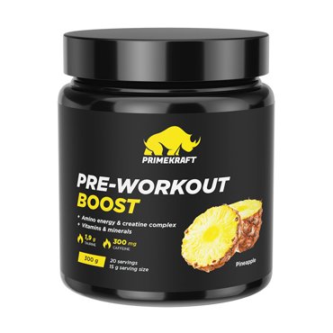 Предтренировочный комплекс Prime-Kraft PRE-Workout Boost 300 г вкус ананас 1470₽