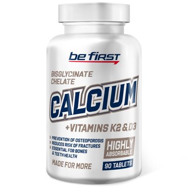 Be First Calcium Bisglycinate Chelate K2 D3 - 90 таблеток 750₽