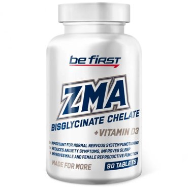 Be First ZMA bisglycinate chelate vitamin D3 90 таблеток 980₽