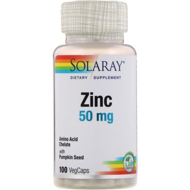 Минерал Solaray Zinc Цинк 50мг 100 капсул 2596₽