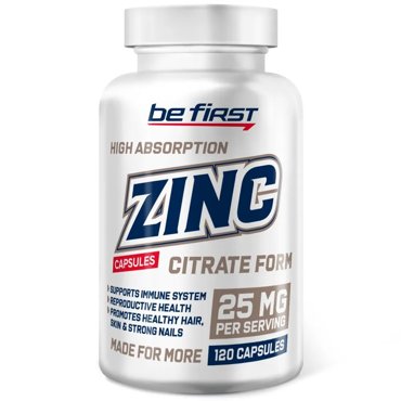 Цинка цитрат Be First Zinc 120 капсул 1232₽