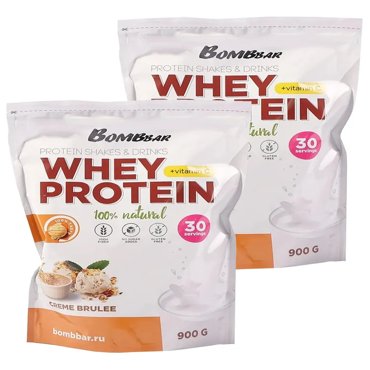 Bombbar Bombbar Whey Protein 2x900 г крем-брюле 4967₽