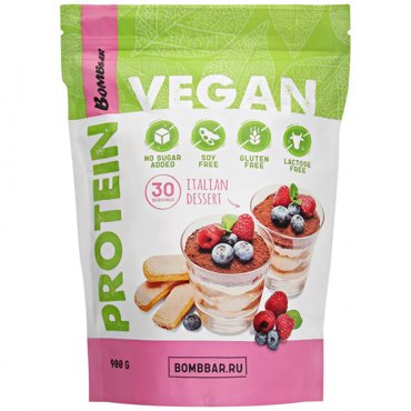 BOMBBAR VEGAN Whey Protein 900 г вкус итальянский десерт 1990₽