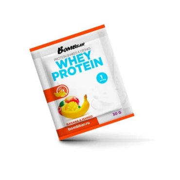 Протеин порционный Bombbar Whey Protein Вкус Банан и Манго 10 шт х 30 г 1390₽