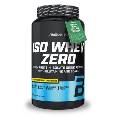 Изолят сывороточного протеина BioTechUSA Iso Whey Zero порошок 908 г Лимонный чизкейк 5159₽