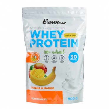 Протеин Bombbar сывороточный протеиновый коктейль Whey Protein 18кг манго-банан 4980₽