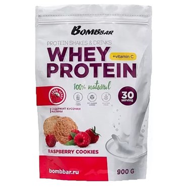 Протеин Bombbar Whey Protein 900 г raspberry cookies 3027₽