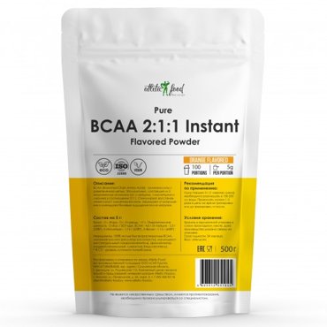 Atletic Food Instant Flavored Powder BCAA 500 г апельсин 944₽