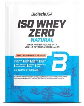 Изолят протеина BioTechUSA Iso Whey Zero LACTOSE FREE NATURAL 25 г ваниль-корица 219₽