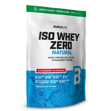 Изолят протеина BioTechUSA Iso Whey Zero LACTOSE FREE NATURAL 500 г клубника 2598₽