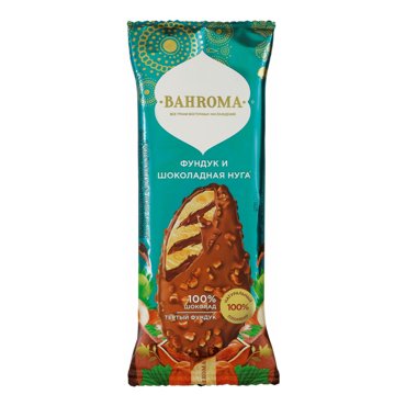 Мороженое пломбир Bahroma фундук-шоколадная нуга БЗМЖ 70 г 115₽
