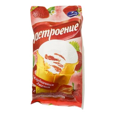 Мороженое пломбир Славица Настроение с клубничным джемом СЗМЖ 120 г 490₽