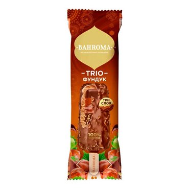 Мороженое шоколадное Bahroma Трио фундук БЗМЖ 65 г 143₽