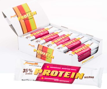 Батончик Виталад Protein 24 40 г 24 шт с малиной 990₽