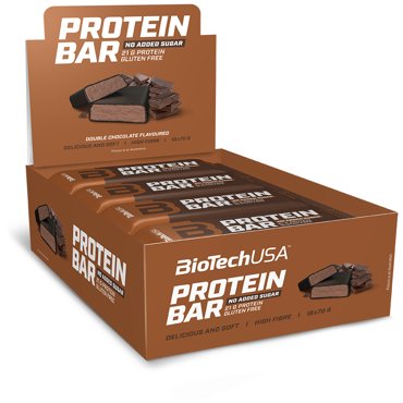 Протеиновый батончик BioTechUSA Protein Bar 1670 г двойной шоколад 3101₽