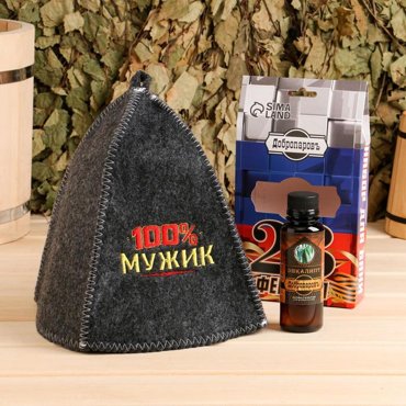 Добропаровъ подарочный 23 февраля Шапка 100 мужик Ароматизатор Эвкалипт 491₽