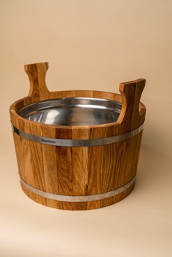 Шайка Woodson с нержавеющей вставкой 17 л дуб WSH24 13209₽
