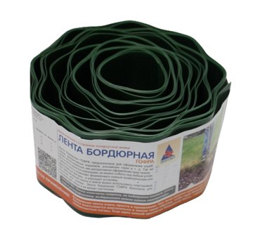 Лента бордюрная ГОФРА зеленая 9м Б-159 1760₽