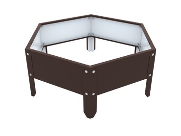 Клумба Фрегат шестиугольная 230 D40 RAL 8017 1170₽