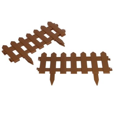 Ограждение декоративное 30x196 см 4 секции пластик коричневое Палисадник 764₽