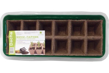 Мини парник ГазонCity с торфяными горшочками зеленый 179₽