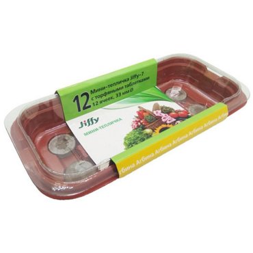 Мини-теплица для растений Jiffy малая 12 ячеек 33 мм 460₽