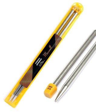 Спицы для вязания прямые Maxwell Gold металл 90 мм 35 см 2 шт 350₽