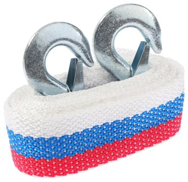 Трос-лента буксировочный TORSO Standart 5 т 45 м 2 крюка 570₽