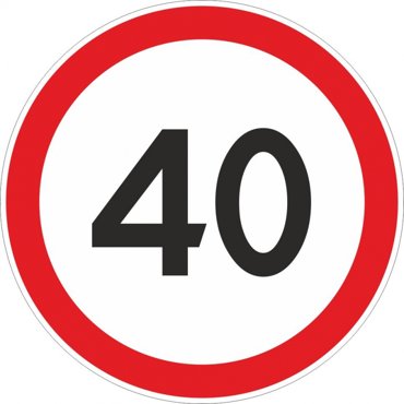Знак дорожный 324 Ограничение максимальной скорости 40 кмч 3940₽