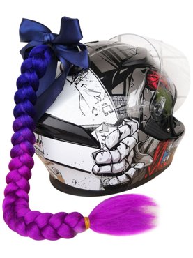 Коса на шлем фиолетовая на присоске длина 50 см толщина 3 см 2beMan MOTO-PT-001 1860₽