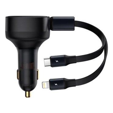 Автомобильная зарядка Baseus Enjoyment Retractable 2-in-1 Car Charger CL 30W CGTX000001 2250₽