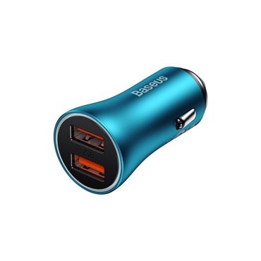 Автомобильное зарядное устройство BASEUS Golden Contactor Max Dual 2USB 8A 60W синий 1536₽