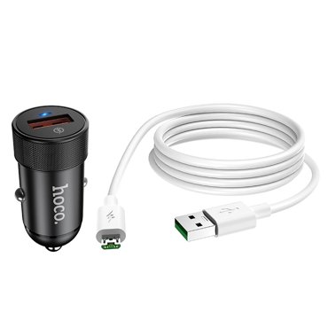 Автомобильное зарядное устройство Hoco модель Z32A usb cable Micro черный 689₽