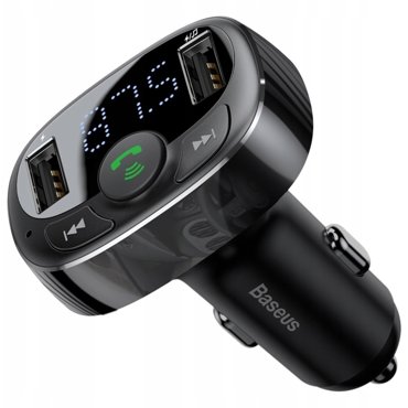 Автомобильное зарядное устройство с дисплеем Baseus CCTM-01 FM 1921₽