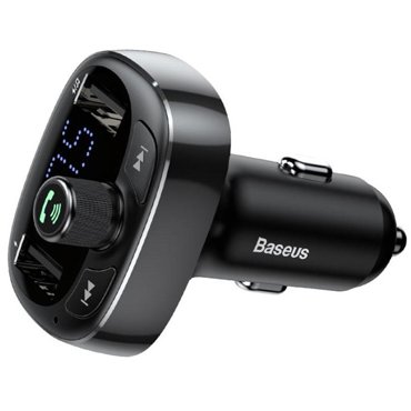 Автомобильное ЗУ 2xUSB Baseus T typed Bluetooth MP3 - Черное CCALL-TM01 1643₽
