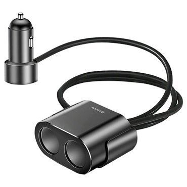 Автомобильное ЗУ Baseus High Efficiency One To Two Cigarette Lighter - Черное CRDYQ-01 1301₽