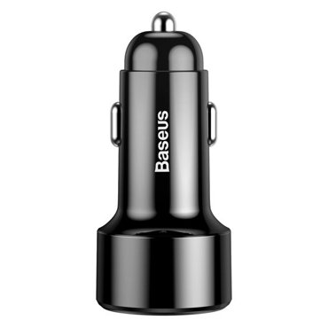 Переходник АЗУ Baseus на 2 USB 6A CCMLC20A-01 черный 1699₽