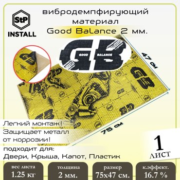 ШУМОИЗОЛЯЦИЯ ВИБРОДЕМПФИРУЮЩИЙ МАТЕРИАЛ GB 2 301₽