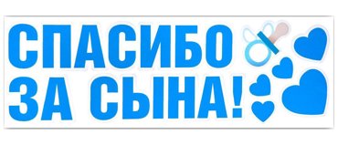 Наклейка на авто Спасибо за сына 9030 см 27750₽