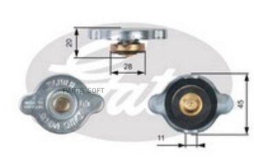 Крышка радиатора Gates RC124 1678₽