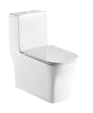 Унитаз моноблок WeltWasser WW GLANBACH 001 GL-WT безободковый с сиденьем микролифт белый глянцевый 14200₽