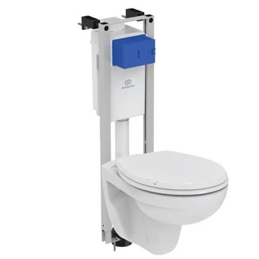 Комплект инсталляция с унитазом Ideal Standard Connect Ecco-Eurovit W660101 безободковый белый 30999₽