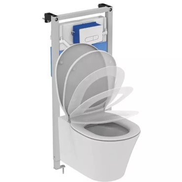 Комплект инсталляция с унитазом крышкой и кнопкой смыва Ideal Standard Prosys Connect Air PR212101 безободковый белый 81999₽