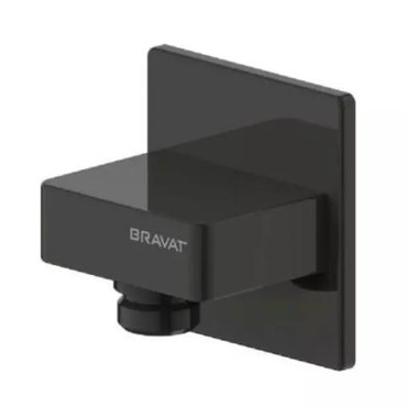 Подключение для душевого шланга Bravat P7429BW-1 чёрное 4480₽