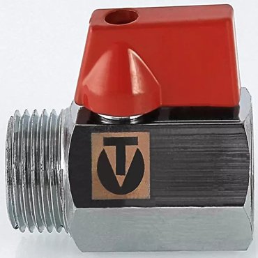 Кран шаровой бытовой Valtec Mini VT331N04 12-12 ВР-НР хром 412₽