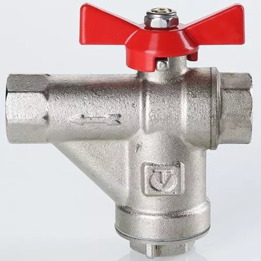 Кран шаровой магистральный Valtec VT294N05 34-34 c прямым фильтром ВР-ВР американка никель 1959₽